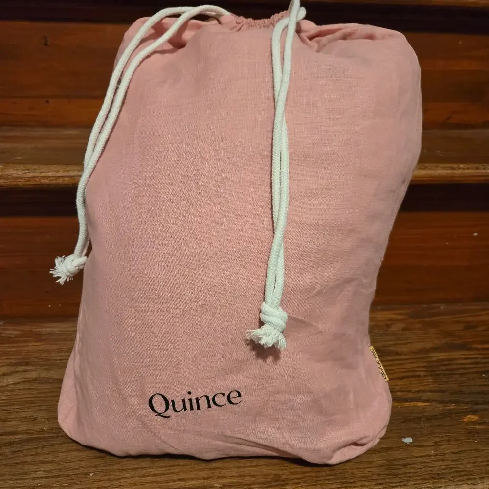New Quince 100% European Flax Linen Duvet Cover King Cal King Desert Sunset